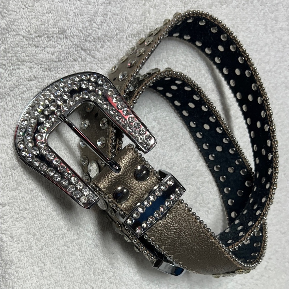 Studded Rhinestone Belt